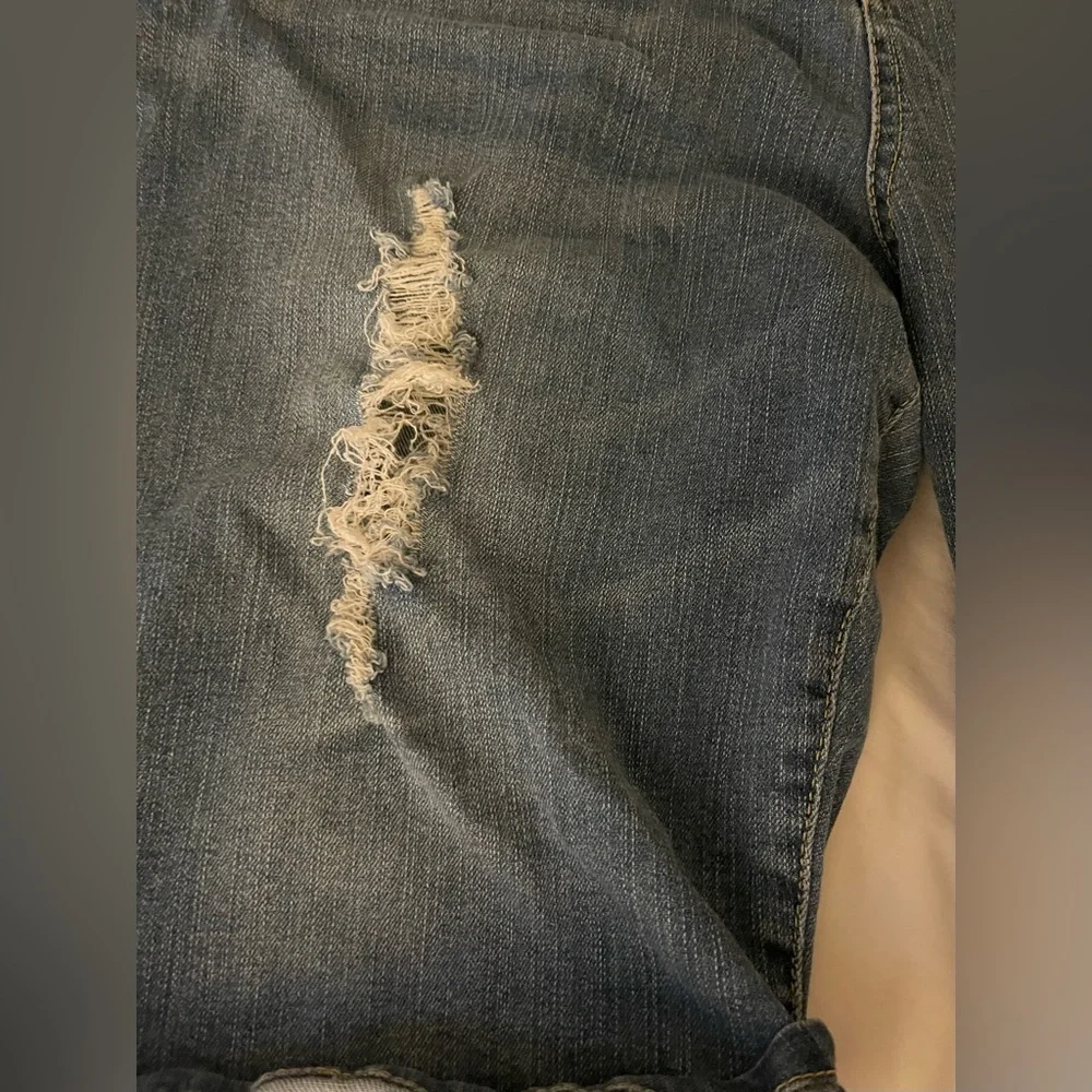 Pure Energy plus size 22 Jean denim cuffed Bermuda shorts vintage destructed - Picture 3 of 7